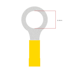 6.4mm Ring Terminal - Yellow (WT.55)